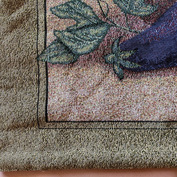 Thanksgiving OCTOBER WEEKEND Cornucopia Pumpkin TAPESTRY Wall Hanging w/WOOD ROD - Picture 12 of 15